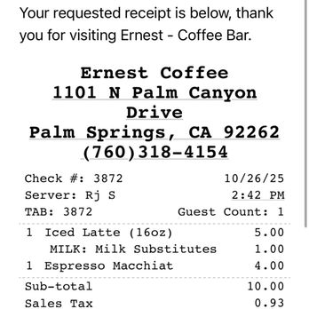 Ernest Coffee - Coffee & Tea Near Me - Palm Springs, California Ernest Coffee - Coffee & Tea Near Me - Palm Springs, California