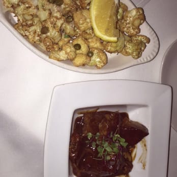 Intermezzo By Wine Cask - Parmesan cauliflower and filet mignon steak bites in gentlemen's sauce - New American Near Me - Santa Barbara, California Intermezzo By Wine Cask - Parmesan cauliflower and filet mignon steak bites in gentlemen's sauce - New American Near Me - Santa Barbara, California