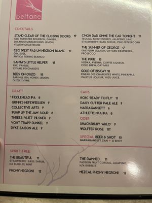 Menu photo 2 Beltane New York, NY