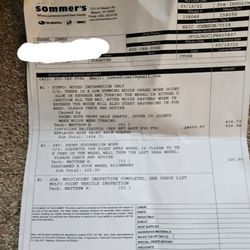 Auto House On 164 - Repair receipt