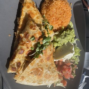 Clase Azul Bar & Grill - Chicken quesadilla - perfectly cooked. The rice was incredible. - Tex-Mex Near Me - Dunedin, Florida