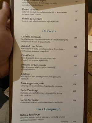 Menu photo 2 Zandunga Oaxaca, OAX