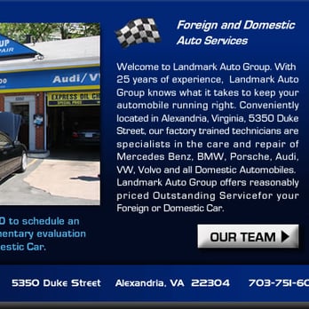 Landmark Auto Group - Auto Repair Near Me - Alexandria, Virginia Landmark Auto Group - Auto Repair Near Me - Alexandria, Virginia