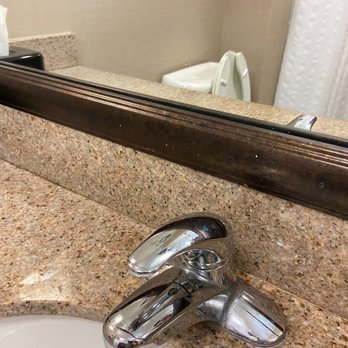 Comfort Suites - Toothpaste splatter on the mirror - Hotels Near Me - Twinsburg, Ohio Comfort Suites - Toothpaste splatter on the mirror - Hotels Near Me - Twinsburg, Ohio