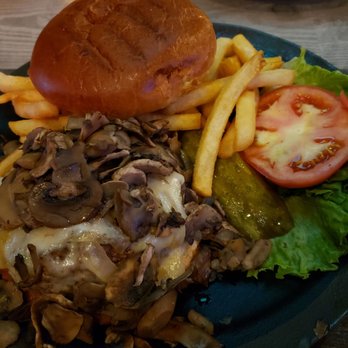 Tracks - Mushroom swiss burger! - Burgers Near Me - Cary, Illinois Tracks - Mushroom swiss burger! - Burgers Near Me - Cary, Illinois