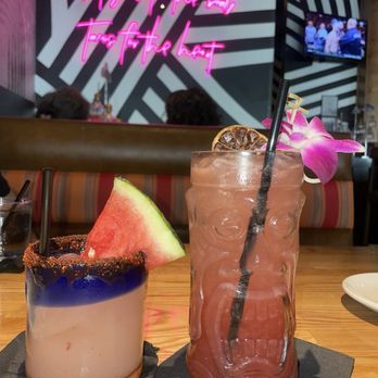 Palenque Kitchen - Watermelon margarita and something creative the bartender came up with - Mexican Near Me - Riverside, California Palenque Kitchen - Watermelon margarita and something creative the bartender came up with - Mexican Near Me - Riverside, California