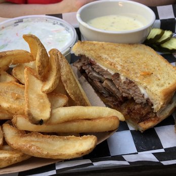 Big Bore Barbecue - Brisket melt with fries - Barbeque Near Me - Hanover, Minnesota Big Bore Barbecue - Brisket melt with fries - Barbeque Near Me - Hanover, Minnesota