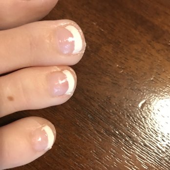 Solar Nails & Spa - Crooked lines and messy paint job - Nail Salons Near Me - Camas, Washington Solar Nails & Spa - Crooked lines and messy paint job - Nail Salons Near Me - Camas, Washington