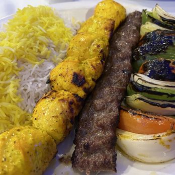 Sadaf - Chicken Shish Kabob, comes with rice snd veggies, added Koobideh Kabob (side) - Persian/Iranian Near Me - San Diego, California Sadaf - Chicken Shish Kabob, comes with rice snd veggies, added Koobideh Kabob (side) - Persian/Iranian Near Me - San Diego, California