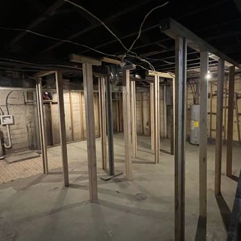 Duarte's Remodeling - The basement floor was leveled to accommodate living rooms with a living room and laundry room - General Contractors Near Me Duarte's Remodeling - The basement floor was leveled to accommodate living rooms with a living room and laundry room - General Contractors Near Me