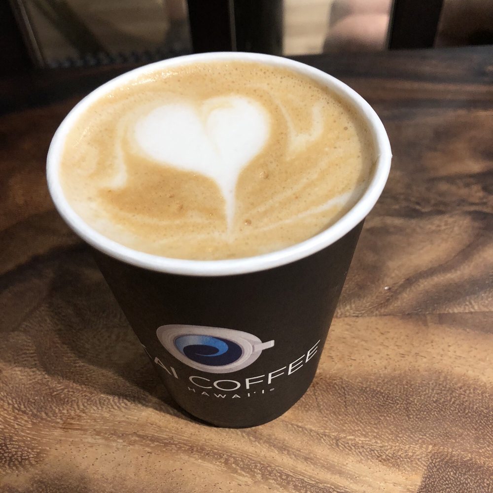 Kai Coffee - Medium Kai Latte with almond milk - Creperies Near Me - Honolulu, Hawaii Kai Coffee - Medium Kai Latte with almond milk - Creperies Near Me - Honolulu, Hawaii