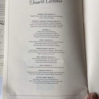 Cotton Calf Kitchen - Dessert cocktail menu - New American Near Me - Braselton, Georgia