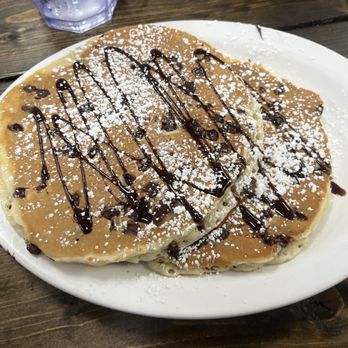 Southern Charm Cafe - 2 Buttermilk Pancakes - Two with chocolate chips - Breakfast & Brunch Near Me - Cape Canaveral, Florida
