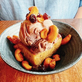 Village Social - Kitchen & Bar - Flourless Almond Date Cake - New American Near Me - Rye, New York