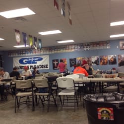 Gamers Paradise - Players playing Magic the gathering an other card and board games.
