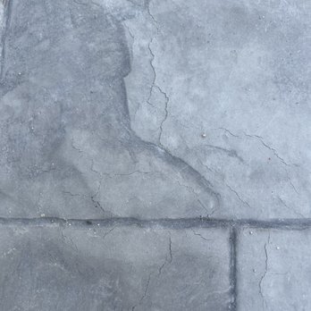Calvario Construction - Cracking already! Thanks John Calvario. This is the patio of my dreams! Bunch of hacks. - Masonry/Concrete Near Me