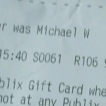 Publix - This is the date and time i brought it. It is cropped so no personal information is out but if publixs contacts me i will send the unedited - Grocery Near Me - Ocala, Florida