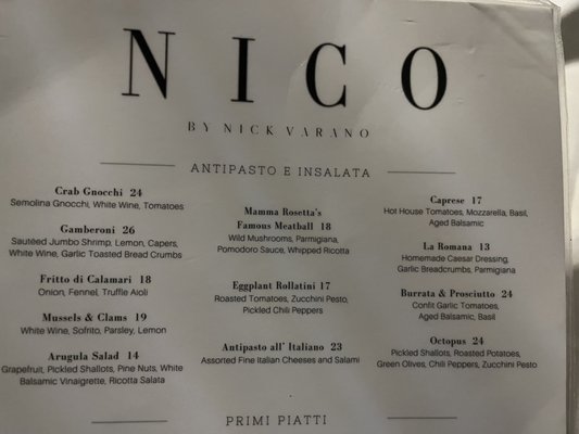 Menu photo 4 Nico Ristorante Boston, MA