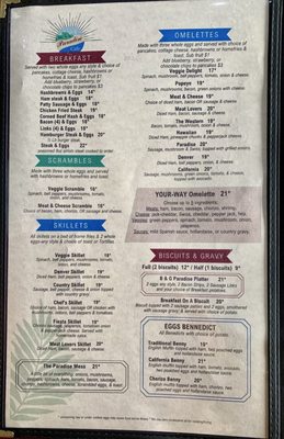 Menu photo 2 Paradise Cafe Sequim, WA Menu photo 2 Paradise Cafe Sequim, WA