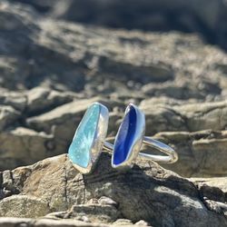 Jenstones Jewelry - Sea glass jewelry. Handmade ring.