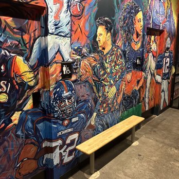 Parlay Bar & Lounge - The mural bathrooms. They are right as you come in which must be for a reason lol. - Sports Bars Near Me - Richmond, Virginia Parlay Bar & Lounge - The mural bathrooms. They are right as you come in which must be for a reason lol. - Sports Bars Near Me - Richmond, Virginia