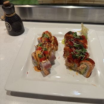 Fukulala Sushi Izakaya - Out of Control Roll and James Bond Roll - Sushi Bars Near Me - Roswell, Georgia Fukulala Sushi Izakaya - Out of Control Roll and James Bond Roll - Sushi Bars Near Me - Roswell, Georgia