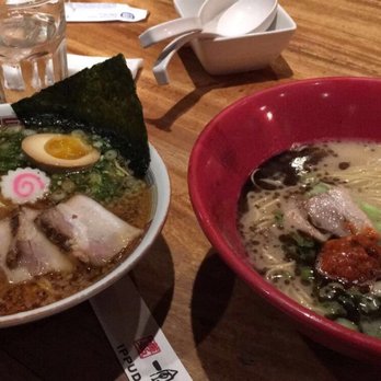 IPPUDO NY - Akamaru Modern (red bowl) and the special ramen I didn't remember the name - Ramen Near Me - New York, New York IPPUDO NY - Akamaru Modern (red bowl) and the special ramen I didn't remember the name - Ramen Near Me - New York, New York