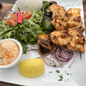 Sultan's Kebab - Prawns kabob plate - Mediterranean Near Me - Livermore, California Sultan's Kebab - Prawns kabob plate - Mediterranean Near Me - Livermore, California