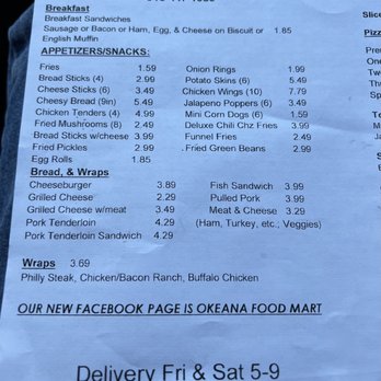 Okeana Food Mart - 11/21 - Pizza Near Me - Okeana, Ohio Okeana Food Mart - 11/21 - Pizza Near Me - Okeana, Ohio