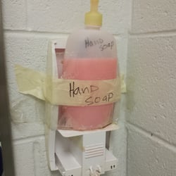 Germantown Community Recreation Center - Hand soap hack in the ladies' restroom