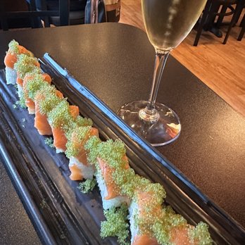 Dave's Sushi - Bubbles and chef choice roll! - Sushi Bars Near Me - Bozeman, Montana