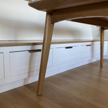 Jack Mazur - Custom banquette bench with 5 drawers - Carpenters Near Me Jack Mazur - Custom banquette bench with 5 drawers - Carpenters Near Me