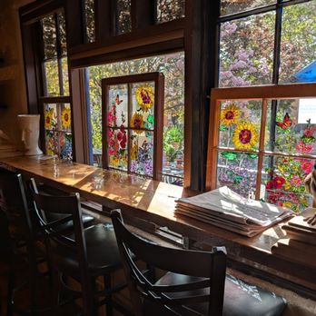 Blackbird Coffee House - Beautiful window looking out to the patio - Coffee & Tea Near Me - Albuquerque, New Mexico