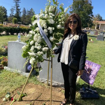 Bloomers Flowers & Gifts - This masterpiece was created the day of the burial on very short notice! - Florists Near Me - Campbell, California