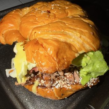 Chicano Bbq - Brisket Torta Croissant - Food Stands Near Me - Houston, Texas