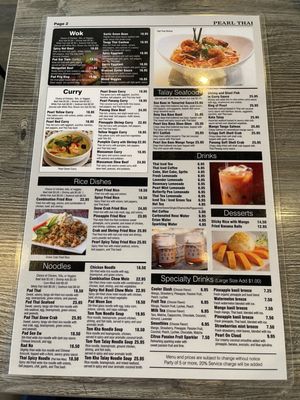 Menu photo 2 Pearl Thai Eatery Pasadena, CA