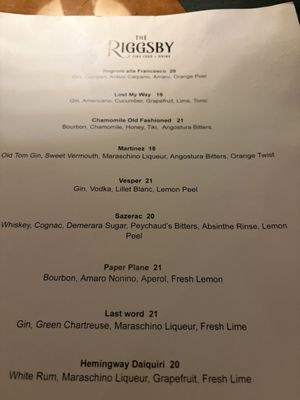 Menu photo 1 The Riggsby Washington, DC, DC Menu photo 1 The Riggsby Washington, DC, DC