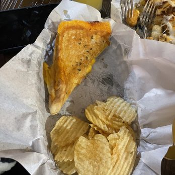 2 Row Brewing - Half of the adult grilled cheese - Breweries Near Me - Midvale, Utah