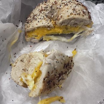 Brooklyn Cafe - Was suppose to be plain bacon and egg bagel - Bagels Near Me - The Woodlands, Texas Brooklyn Cafe - Was suppose to be plain bacon and egg bagel - Bagels Near Me - The Woodlands, Texas