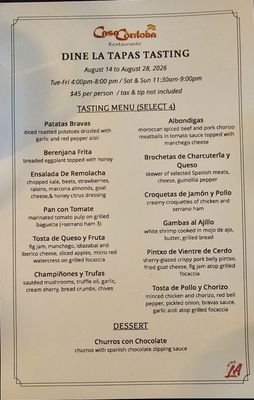 Menu photo 3 Casa Córdoba Montrose, CA