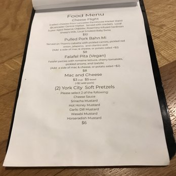 levengoods - a menu on a table - Cideries Near Me - Lancaster, Pennsylvania