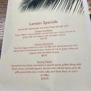 Los Cuates - Lent specials. - New Mexican Cuisine Near Me - Albuquerque, New Mexico