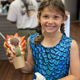 My kiddo with her ice cream. Worth the wait My kiddo with her ice cream. Worth the wait