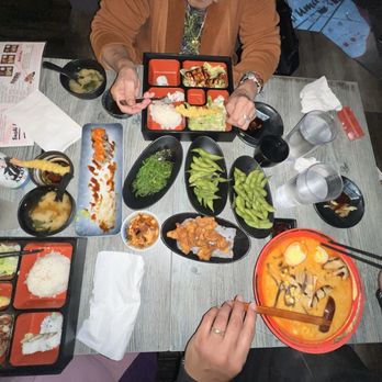 Sushi Uma - Teriyaki chicken BENTO, Salmon BENTO, Romeo & Juliet Roll, Spicy Tonkatsu, edamame, wakama salad, chicken karage - Sushi Bars Near Me - San Francisco, California Sushi Uma - Teriyaki chicken BENTO, Salmon BENTO, Romeo & Juliet Roll, Spicy Tonkatsu, edamame, wakama salad, chicken karage - Sushi Bars Near Me - San Francisco, California