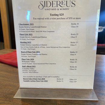 Sidereus Vineyard and Winery - Wineries Near Me - Cornelius, Oregon Sidereus Vineyard and Winery - Wineries Near Me - Cornelius, Oregon