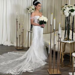 Vier - Wedding dress alterations by Vier| Altered dress from a size 10 to a size 6! Fits like a glove!