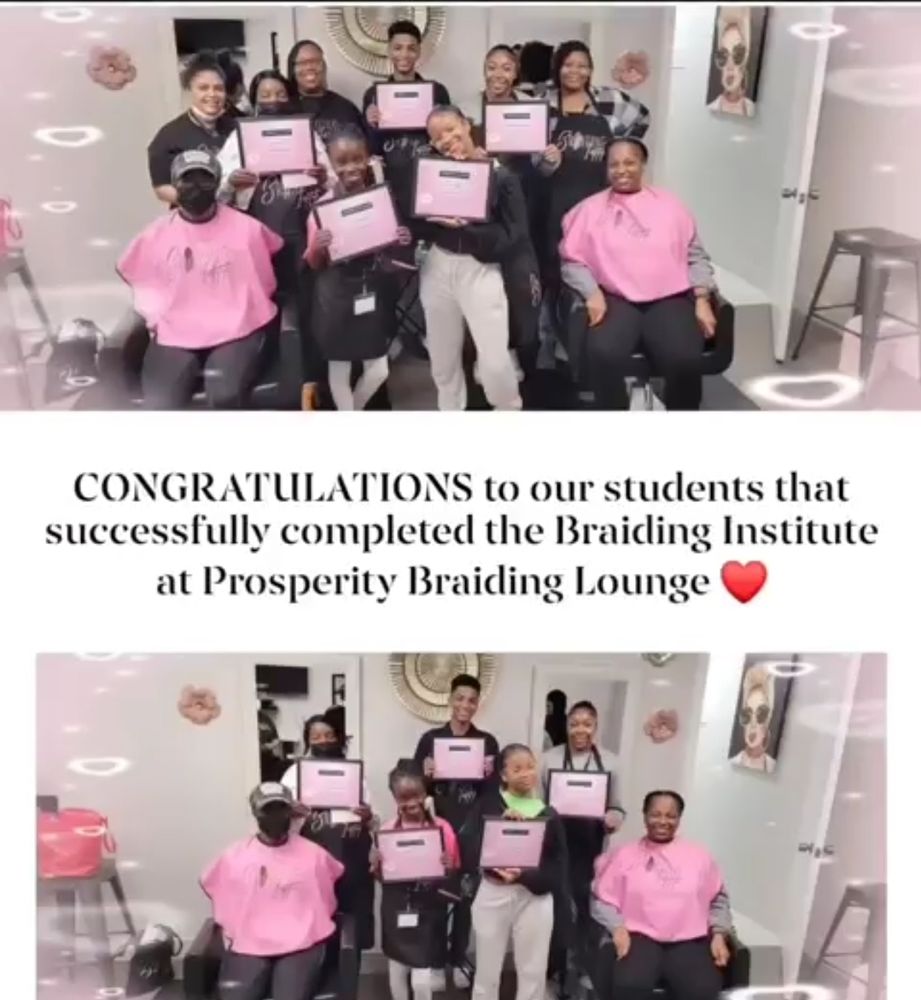 PROSPERITY BRAIDING LOUNGE Updated July 2024 Request an Appointment