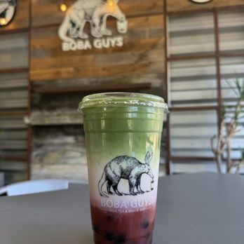 Boba Guys - Strawberry Matcha Latte - Bubble Tea Near Me - Costa Mesa, California