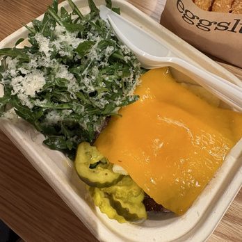Eggslut - Burger with egg on greens - Breakfast & Brunch Near Me - Las Vegas, Nevada Eggslut - Burger with egg on greens - Breakfast & Brunch Near Me - Las Vegas, Nevada