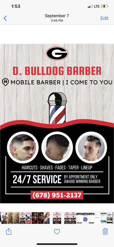 Bulldog Mobile Barber Logo